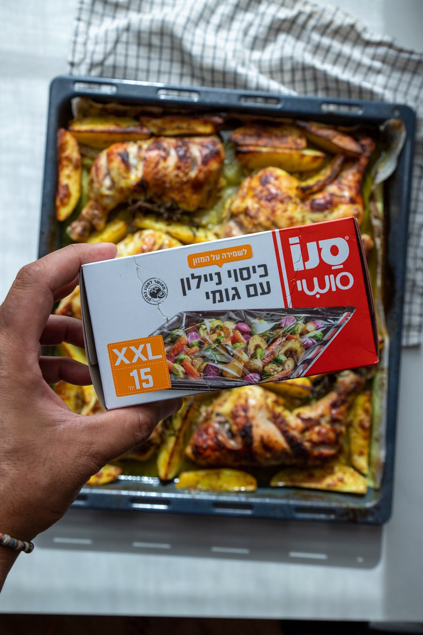 עוף עם תפוחי אדמה בלימון, דבש וחרדל